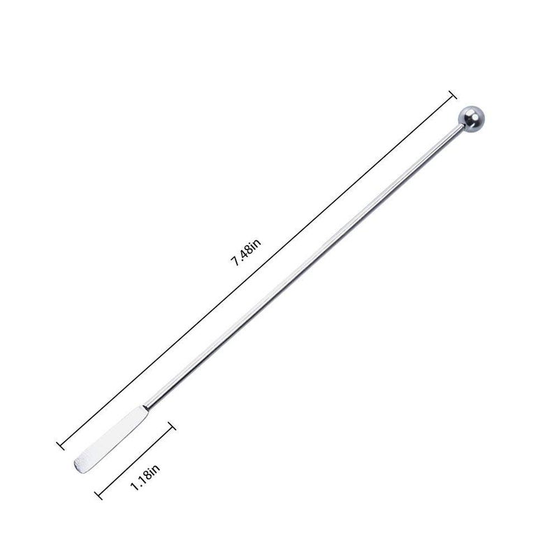 SZLFSX 20 pcs Stainless Steel Coffee Beverage Stir Sticks Cocktail Stirrers Drink Swizzle Stick 7.4" Swizzle Stick Picks Tools - Image 2